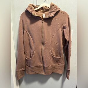 90 degrees by reflex brown Zip-Up Hoodie